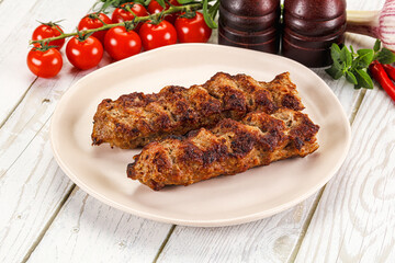 Chicken kebab minced meat and spices