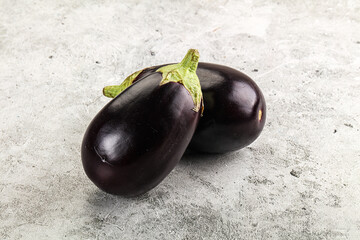 Raw ripe organic eggplant vegetable