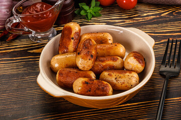 Roasted chicken mini sausages for breakfast