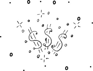 Money, winning, luck. Casino, gambling, entertainment. White background, free space, vector illustration new