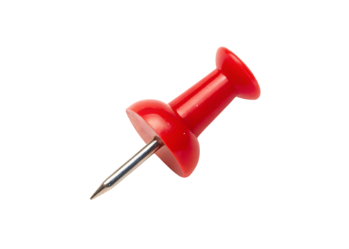  red pin isolated on white background PNG