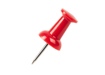  red pin isolated on white background PNG