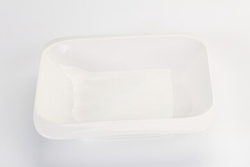 White ceramic empty plate dishware