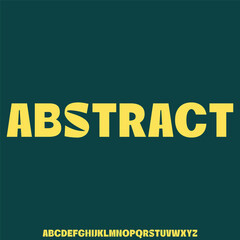 Clean and modern abstract display font vector illustration