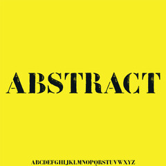 Clean and modern abstract display font vector illustration