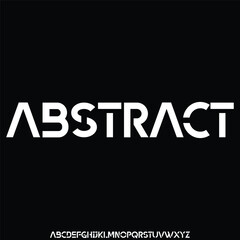 Clean and modern abstract display font vector illustration