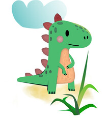 Dinozaur ilustracja wektorowa © Laura