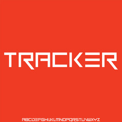 Modern sleek display font vector