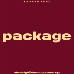 Modern bold lowercase alphabet display font vector illustration