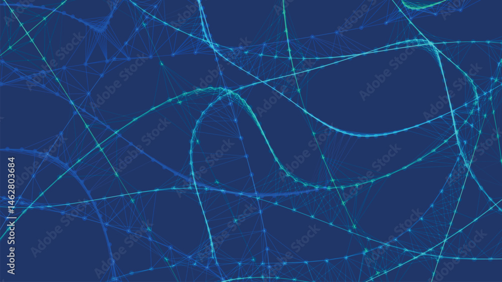 Poster abstract background with connecting dots and lines. neural connections. network connection structure