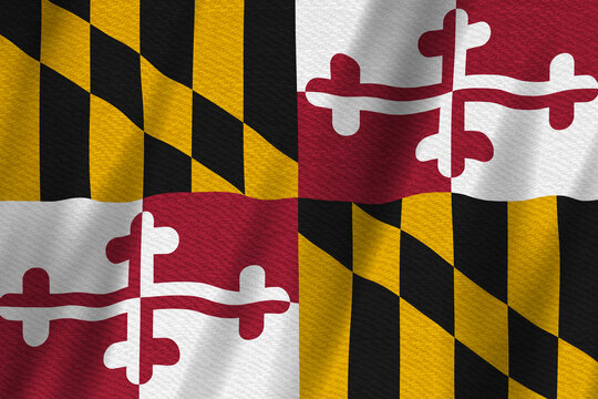 Maryland flag waving background