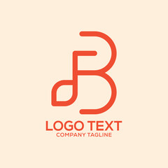 b letter with butterfly shape creative logo design