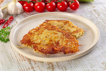 Golden fried potato pancake - Draniki