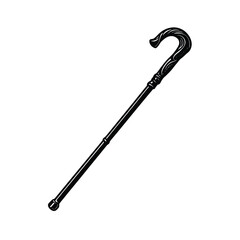 black umbrella isolated