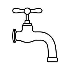 water tap isolated on white background