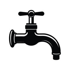 water tap isolated on white