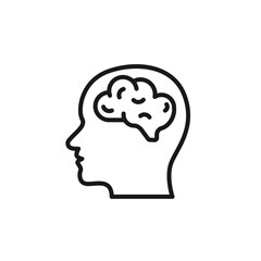 brain icon. brain Symbol sign for mobile concept and web design. Vector icon, Logo illustration, Vector graphics