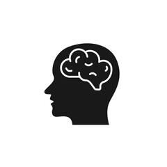 brain icon. brain Symbol sign for mobile concept and web design. Vector icon, Logo illustration, Vector graphics