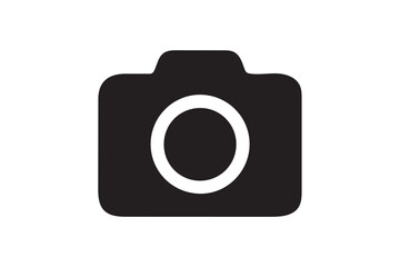 Camara silhouette on white background.