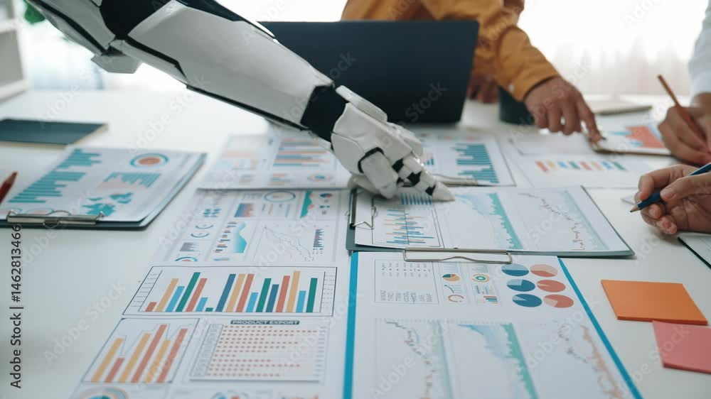 Aufkleber ai-powered analytics assisting business consultants in refining financial strategies and performance