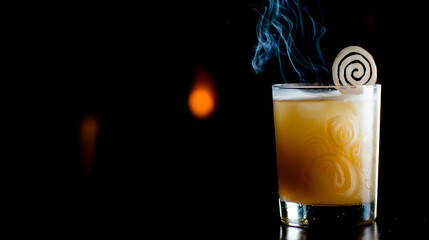 with ginger root spirals and steam forming mystical shapes