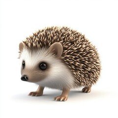 Obraz premium Cute digital rendering of a baby hedgehog.