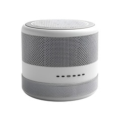 Obraz premium Portable Wireless Bluetooth Speaker Modern Cylinder Design on transparent background