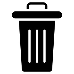 Bold Glyph Dustbin Icon