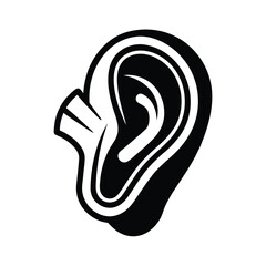 ear black and white swan