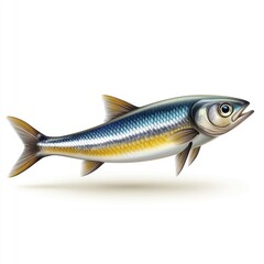 Fototapeta premium Detailed illustration of a slender, swimming fish.