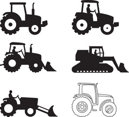 Tractor Silhouette Collection