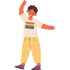 LGBTQ happy Person . LGBT community