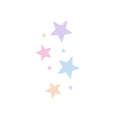 Obraz premium Cartoon cute colorful star. Vector illustration 