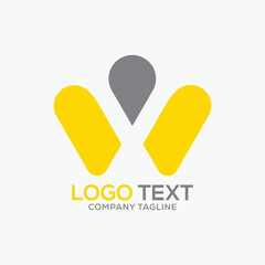 wx letter initial logo design