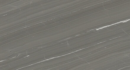 A close up shot of a gray marble surface with white veins running diagonally across the entire surface area
