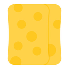 Colorful Flat Sponge Icon