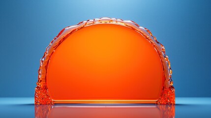 Orange gel semi-circle frame