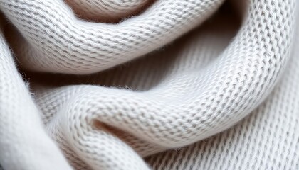 Fototapeta premium close up of a white knit fabric