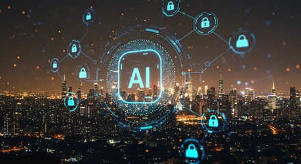 Human Interacts with AI Chatbot to Generate Content Using Prompts. Artificial Intelligence Technology and Futuristic Digital Transformation at Work.