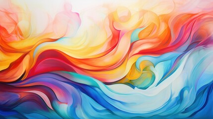 Obraz premium Abstract colorful swirls on water