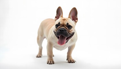 Fototapeta premium french bulldog puppy on white background