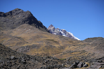 Ausangate snow-capped mountain in the Peruvian Andes