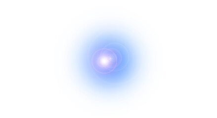 Transparent Glowing Cyan and  Purple Sunlight Effects: Light Rays, Lens Flare, Flash Sparkles, Shiny Highlights, and Bokeh Overlay Isolated on Transparent Background
