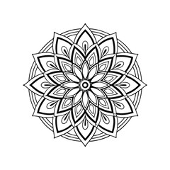abstract floral mandala design element