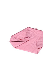 Fototapeta premium crumpled piece of pink paper, transparent background