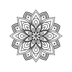 abstract floral mandala design element
