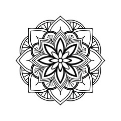 abstract floral mandala design element