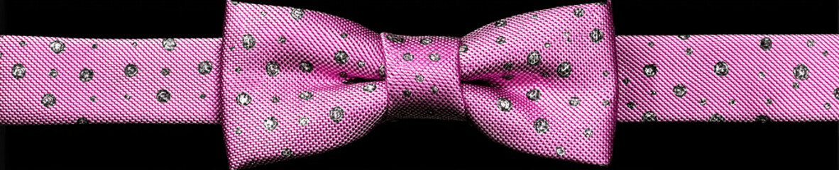 Trendy Pink Polka Dot Bow Tie for Stylish Formal Events and Party Wear