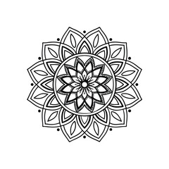 abstract floral mandala design element