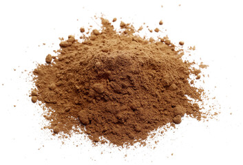 pile cocoa powder isolated on white background	